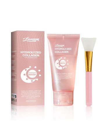 Collagen Night Wrapping Peel-Off Facial Mask - Deeply Hydrates & Firming & Glowy - Reduce Sagging & Wrinkle For Glowing Skin 2.54 fl.oz