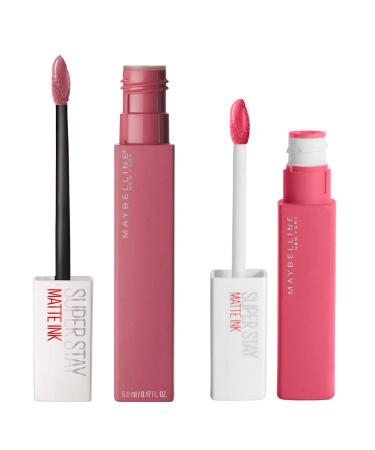 Maybelline New York Superstay Matte Ink Lip Color 15 Lover Superstay Mat Ink Lip Color 125 Inspires - 2 Roseburst with Pointed Applicator
