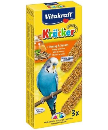 Vitakraft Crackers Original with Honey & Sesame for Budgies - Premium Bird Treats International Shipping Available - Buy Online on GoSupps.com
