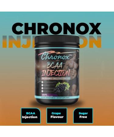 Chronox BCAA Amino Acids Energy Powder-Grape Flavor 11.46 OZ-Sugar-Free Pre & Post Workout Supplement for Muscle Recovery Hydration Energy and Fitness Performance - Buy Online on GoSupps.com