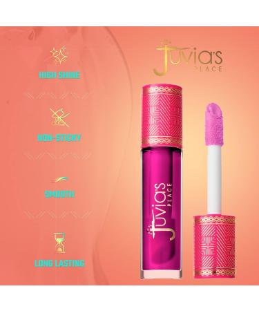 Juvia's Place Red & Berry Lip Gloss - Long-Lasting Non-Sticky Tinted Hydrating Formula for Glowy Lips - Buy Online on GoSupps.com