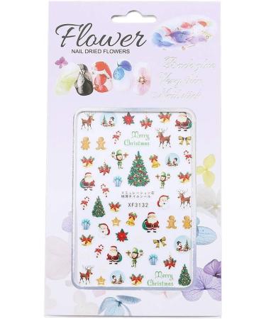 Brishow Christmas Nail Stickers 8 Sheets Nail Polish Stickers Self-Adhesive Elk Snow Nail Art Decals Full Wraps Nail Art Designs for Women Girls - Buy Online on GoSupps.com