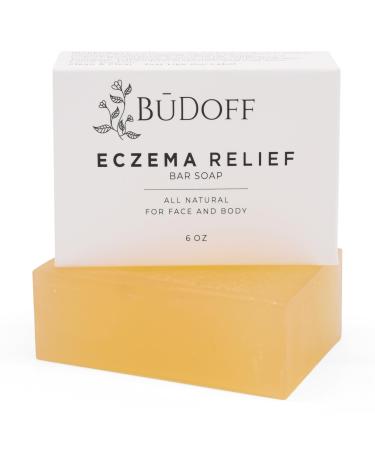 Eczema Relief Bar Soap | All Natural | Coconut Oil Cucumber Oil and Aloe Leaf Juice | For Face and Body | 6 Oz Bar Soap | Acne Psoriasis Fine Lines Blemishes Skin Care Treatment