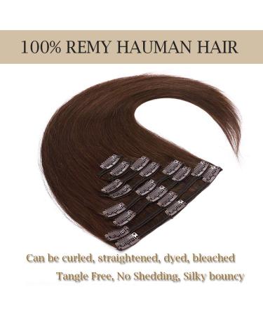 Buy 20-60 cm Remy Clip-In Hair Extensions - 8 Strands of 100% Human Hair 04# Chocolate Brown - Fast International Shipping - Buy Online on GoSupps.com
