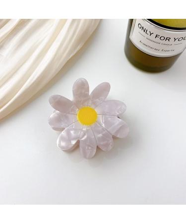 Hair Claw Clips 2 Pieces Of Small Daisy Tulip Hairpin Acetate Hairpin Women'S Simple Disc Hair Ornament Pink Green - Buy Online on GoSupps.com