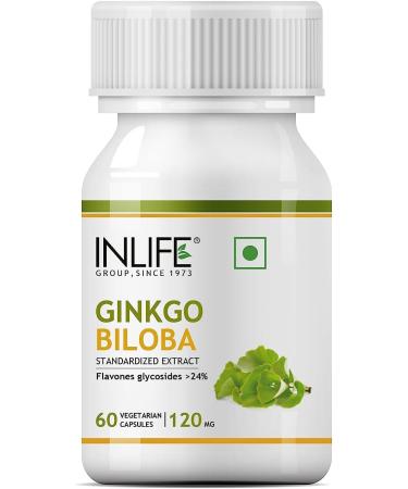 Ginkgo Biloba Extract 120mg (60 Vegetarian Capsules) for Healthy Brain Function