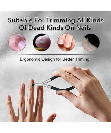 WolFum Stainless Steel Cuticle Scissors Nail Cuticle Pusher Cutter Nipper Clipper Dead Skin Remover Manicure Nail Art WolFum - Buy Online on GoSupps.com