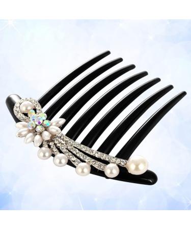 PATKAW Imitation Pearl Hair Comb - Hair Side Combs Crystal Headdress Floral Rhinestone Bride Hair Accessories - Small French Side Hair Comb Clips for Women Decorative - Buy Online on GoSupps.com