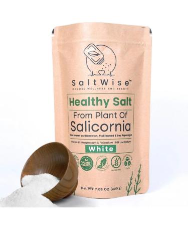 Sel Blanc Salicornia Saltwise Substitut De Sel Faible Teneur En Sodium Sel Min ral V g tal Casher 100% Naturel Sans Additifs (200 G) 1 g (Lot de 1)
