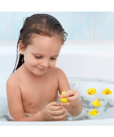 Derayee 50pcs Yellow Mini Bathing Ducks - Squeaky Floating Toys for Children | Perfect for Showers & Birthday Parties - Buy Online on GoSupps.com
