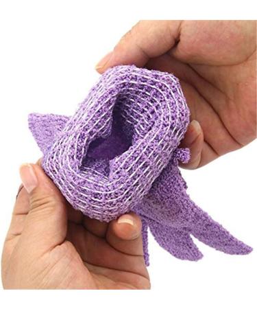 NV Wang Double-Sided Shower Gloves - 5 Pairs Nylon Peeling Body Scrubbing Gloves for Men & Women | 5 Color Options - Perfect for Exfoliating & Bathing - Buy Online on GoSupps.com