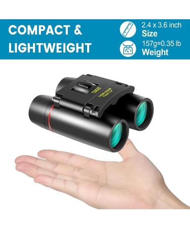 WRNRN 12X25 Mini Pocket Binoculars - Compact Lightweight Foldable Binoculars for Adults & Kids - Ideal for Bird Watching, Travel, Opera, Concerts, Hiking, Cruise, Football Game - Buy Online on GoSupps.com