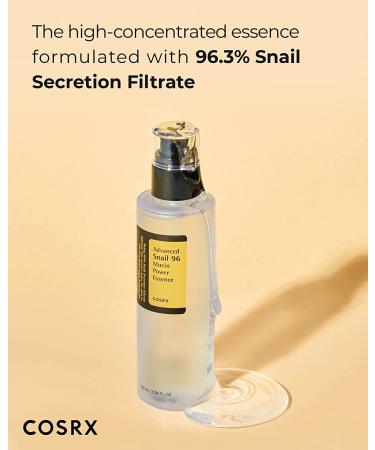 COSRX Snail Essence Duo - Hydrating Snail Mucin 96% Essence + Niacinamide for Dark Spots | Korean Skincare for Anti-Aging & Hydration | Skin Cycling Routine - Buy Online on GoSupps.com