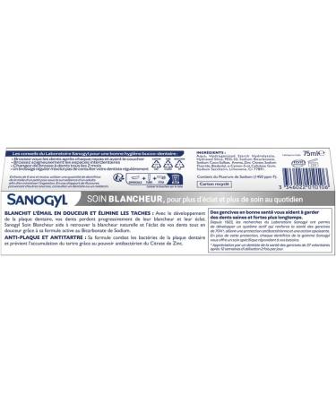 Sanogyl Whitening Care Toothpaste 75 ml - Buy Online on GoSupps.com