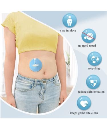 Feeding Tube Pads 12 Pcs - Blue | Soft and Absorbent for Comfortable Wear - Buy Online on GoSupps.com