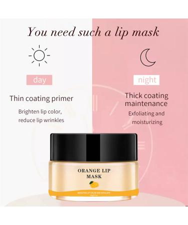 Orange Lip Sleeping Mask for Night Moisturizing and Repairing Dry, Chapped Lips - Lip Oil and Moisturizer to Fade Lip Lines - Buy Online on GoSupps.com