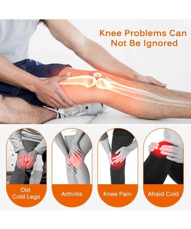 Heating Knee Brace - USB Heated Support & Knee Massager for Pain Relief | 3 Temperature Levels for Men & Women - Buy Online on GoSupps.com