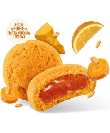  Italian Gourmet E.R. Misura Frollino Integral Fibrextra Whole Grain Sandblasters with Pumpkin Carrot and Orange Filling 100% Whole Wheat Flour 260g + Gourmet Italian Polpa 12 Pieces - Buy Online on GoSupps.com