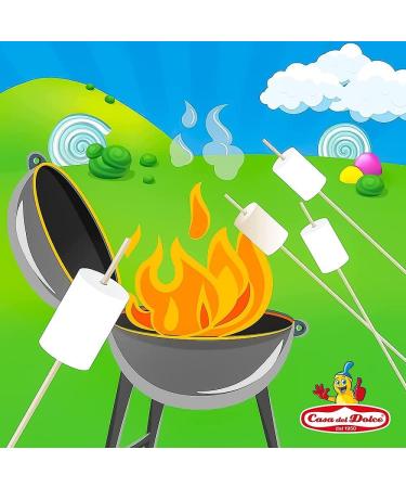 Marshmallows XXL (350g) - Perfect for Barbeque Bonfire Roast Toastin' & Smores | Soft & Fluffy | Gluten Free | Made in Italy by Casa del Dolce B. Marshmallows XXL (350g) - Buy Online on GoSupps.com