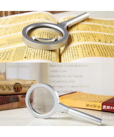 Magnifying Glasses Vision aids Magnifying Glass Handheld 10 Times Magnifying Glass with led Light Old Man Reading Stationery Office Supplies 1PCS Better Life - Buy Online on GoSupps.com