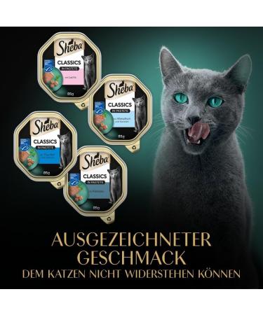 Sheba Classics Piedetete Cat Food - MSC Salmon White Fish Tuna & Cod - 32 x 85g (2.72 kg) - Premium International Shipping - Buy Online on GoSupps.com