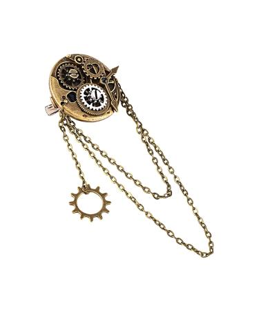 Wyttuubv Vintage Hair Clips | Punk Gear Resin Brooch | Lightweight Decorative Hair Barrette Portable Hair Pin for Proms Parties Cosplay Homecoming Dances
