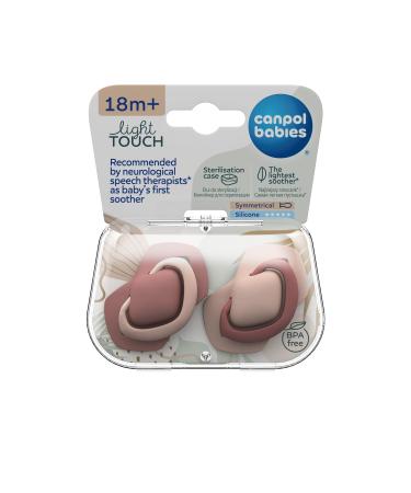 Canpol Babies Silicone Pacifiers (2 pcs) - Pure Pink for 18 Months+ | International Shipping Available - Buy Online on GoSupps.com