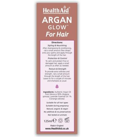 Health Aid 125ml Argan Glow for Hair Oil - Buy Online on GoSupps.com