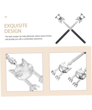 Minkissy 2-Piece Back Scratchers | Stainless Steel Anti-Itching Long Handle Body Scratch Stick - Buy Online on GoSupps.com