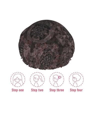 Gothic Skull Damask Printed Shower Cap - Waterproof & Fits All Head Sizes - Ideal for Women with All Hair Textures - Buy Online on GoSupps.com