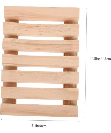 Amosfun 15 Pcs Wooden Soap Dish Sponge Holder Wood Trays Wooden Soap Holder Travel Soap Natural Sink Soap Holder Wood Bracket Soundbar Bracket Shower Soap Dish Hollow Three Piece Suit - Buy Online on GoSupps.com