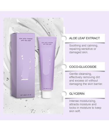 Aloe Vera Facial Cleanser - Gentle Hydrating & Moisturizing Foaming Face Wash For Deep Clean Oil Control & Smooth Skin(2PCS) - Buy Online on GoSupps.com