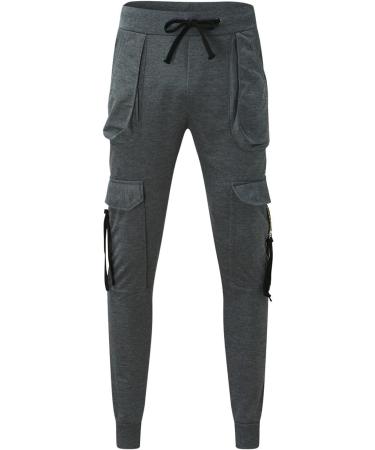 Ronony Men's Sweatpants - Chino Jogging & Cargo Pants | XXL Gray | Perfect for Sports & Leisure - International Shipping Available - Buy Online on GoSupps.com