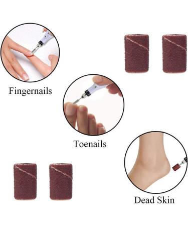 200Pcs Sanding Bands Pack Nail Drill Sand Band For Acrylic Nails Manicure Pedicure 80# and 180# 100Pcs for Each Size - Buy Online on GoSupps.com