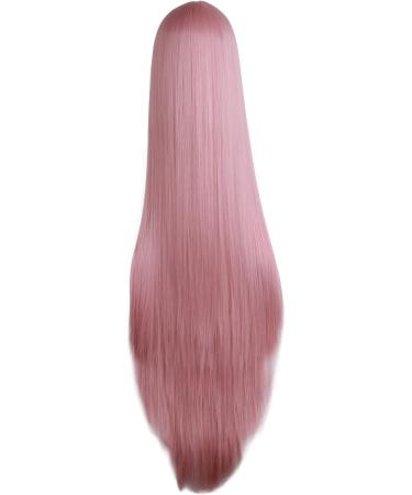 MapofBeauty 40/100cm Natural Soft Straight Long Cosplay Wig - Rouge Pink - Buy Online on GoSupps.com