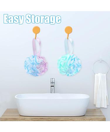 MIDELONG Bath Sponge Shower Loofahs Pack of 2 - Exfoliating Mesh Poufs for Body Scrubbing - Colorful 60g Soft Loofahs for Women and Men - Buy Online on GoSupps.com