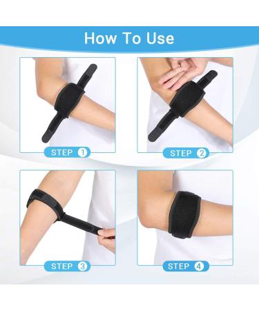 Elbow Brace for Tennis & Golf - Pain Relief Strap for Bursitis | Adjustable Comfort for Left & Right Arm - Buy Online on GoSupps.com