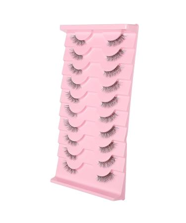 Buy Half Lashes Wispy Cat Eye 3D Fluffy False Lashes - 10 Pairs Natural Look Soft Eyelashes (6MM-10MM) D03 - International Shipping Available - Buy Online on GoSupps.com