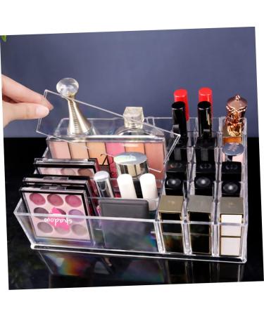 IMIKEYA Lipstick Stand 2 Pcs Makeup Storage Case Makeup Holder Display Makeup Case Storage Box Eyeshadow Palette Powder Transparentx2pcs 24.7X18.2X7CMx2pcs - Buy Online on GoSupps.com