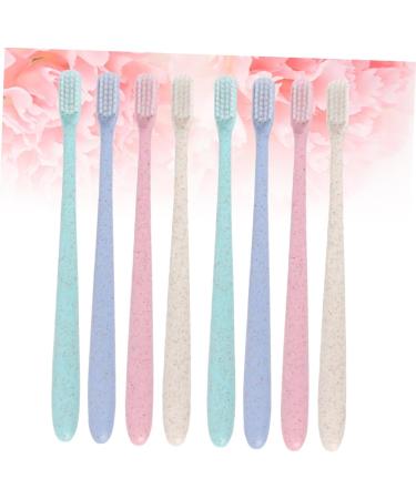 Frcolor 8-Piece Vegan Organic Travel Toothbrush Set - Portable Gum Care Brushes for Couples & Camping - Buy Online on GoSupps.com