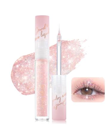 Erinde Liquid Glitter Eyeliner Liquid Metallic Eyeliner Pen Shimmer Glitzer Eyeshadow Liner Highly Pigmented & Waterproof Colored Eye Liner Pencil Korean Eye Highlight Makeup #09 Rose Flash - Buy Online on GoSupps.com