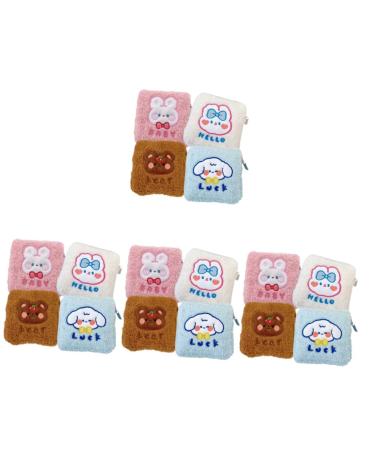 Healifty 16 Pcs Napkin Storage Bag Small Bag Organizer Girly Decor Cute Handbags Tampons Bag Coin Purse Multi-function Small Bag Plush Menstrual Pad Bag Portable Period Bag Cartoon