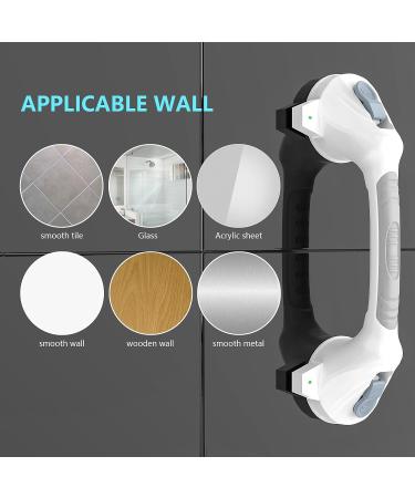 Suction Cup Grab Bar with Indicators 15 Inch - 1.25" Diameter  iMomwee Adhesive Gray Bathroom Grab Bar Safety Balance Handrail  Handicap Elderly Senior Injury Disable Portable Assist Shower Handle 1 gray&white - Buy Online on GoSupps.com