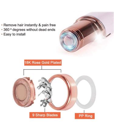 PcleasureCD Facial Hair Remover Replacement Heads - Painless 18K Gold-Plated Blades for Women's Touch and Smooth Finish - Buy Online on GoSupps.com