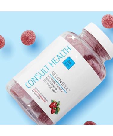 Consult Health Regenerol Retinol Gummy - 60 Count - Anti-Aging Vitamin A Supplement for Glowing Youthful Skin - Buy Online on GoSupps.com