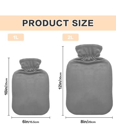 Purple Hot Water Bottle with Cover - 2L Pain Relief Bag for Women | Ideal for Soothing Comfort & Relaxation - Buy Online on GoSupps.com