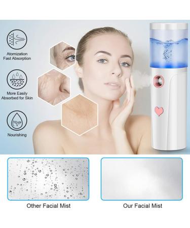 Face Mister Face Mist Steamer 27ml Facial Handy Sprayer Hydrating Mister USB Rechargeable for Skin Care Beauty White - Buy Online on GoSupps.com