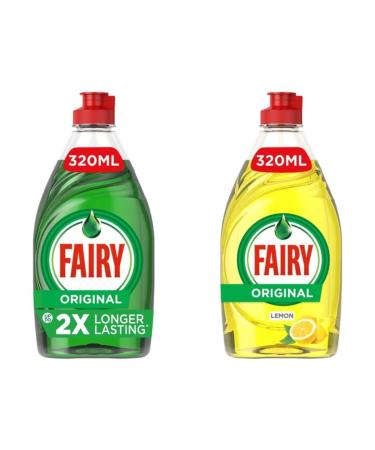 HABP GLOBAL Fairy Washing Up Liquid Original and lemon Combo Set 320ml