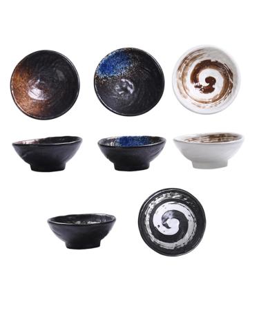 Milisten 4pcs Japanese Sauce Appetizer Bowl Dip Bowls Ceramic Sauce Dish Ramekin Condiment Dishes Sushi Sauce Dish Kit Decorative Dipping Dishes Dessert Bowls Food Ceramics China Christmas
