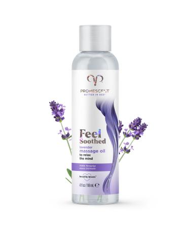 Promescent Lavender Massage Oil for Massage Therapy Massage Oils for Date Night Premium Lavender Body Oil for Men & Women to Relieve Stress & Sore Muscles Essential Oils for Skin (4 oz)